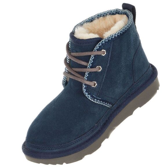 UGG Neumel II 1094529K Big Kid's Navy Tasman Suede Winter Chukka Boots UGG432 - Picture 3 of 6